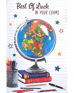 Best Of Luck In Your Exams Card. 23x15cm