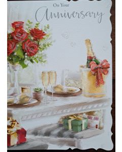 On Your Anniversary. Wedding Anniversary card. 19x13cm