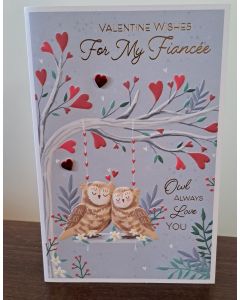 Valentine's Card For My Fiancee. 9x6 Inches (23x15cm)