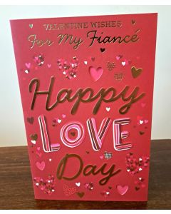 Valentine's Card. For My Fiance. 9x6 Inches (23x15cm)