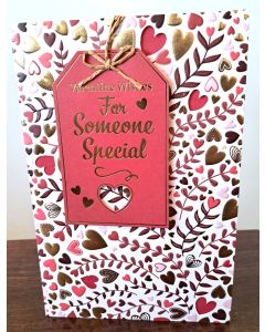 Valentine's Card. For Someone Special. 9x6 Inches (23x15cm)