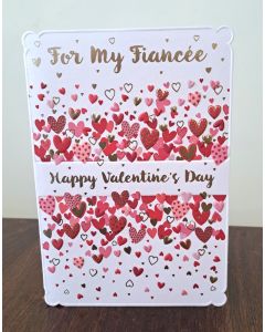 Valentine's Card. For My Fiancee. Open Card. 19x13cm