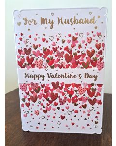 Valentine's Card. For My Husband. Open Card. 19x13cm