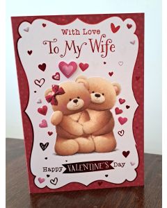 Valentine's Card. With Love To My Wife. 19x13cm