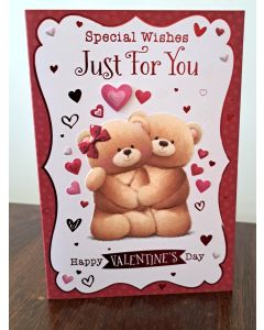 Valentine's Card. Just For You. Open Card. 19x13cm