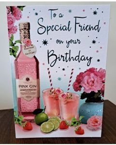 To A Special Friend On Your Birthday Card. 23x15cm (9x6 Inches)