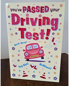 You've Passed Your Driving Test Card For Female. 19x13cm