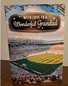 With Love To A Wonderful Grandad Football Card 19x13cm