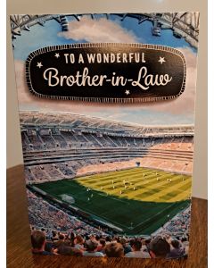 To A Wonderful Brother-in-Law Football Card 19x13cm