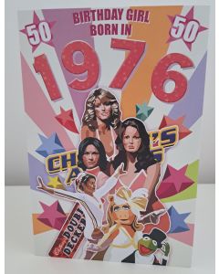 Female 50th Birthday Card Born In 1976. Facts About 1976. 23x15cm (9x6 Inches)