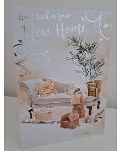 Good Luck In Your New Home Card. 19x13cm