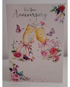 On Your Anniversary Card. 19x13cm