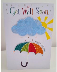Get Well Soon Card. Brighter Days Ahead! 19x13xcm