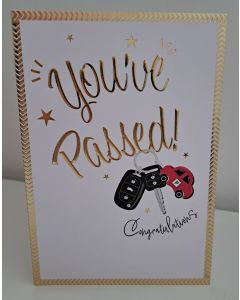 Driving Test Congratulations Card. You've passed. 19x13cm