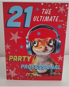 Male Age 21 - 21st Birthday Card. 19x13cm