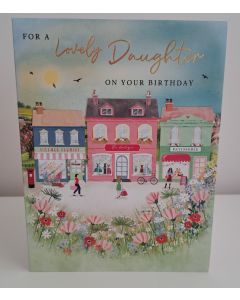 For A Lovely Daughter Birthday Card. 19x13cm