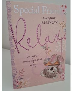 Ladies Special Friend On Your Birthday Card. Relax In Your Own Way. 19x13cm
