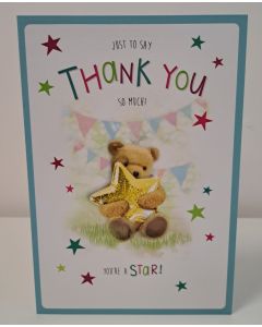 Thank You So Much Card. You're a star. 23x15cm (9x6 Inches)