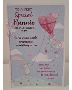 Mother's Day Card. To A Very Special Nannie. 23x15cm (9x6 Inches)