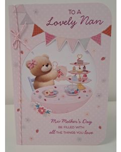 Mother's Day Card. To A Lovely Nan . 23x15cm (9x6 Inches)