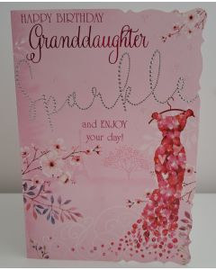 Happy Birthday Granddaughter Card. Sparkle And Enjoy. 19x13cm
