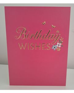 Female Birthday Wishes Card. 19x13cm