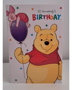 Winnie The Pooh Birthday Card. 20x14cm