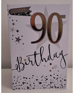 Happy 90th  Birthday Card For Male. 19x13cm