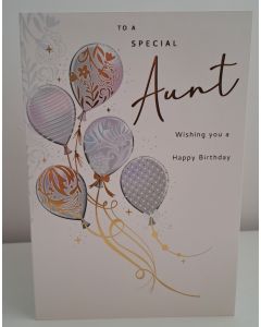 To A Special Aunt Birthday Card. 23x15cm
