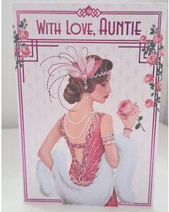With Love Auntie On Your Birthday Card. 19x13cm