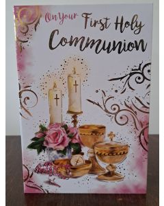First Holy Communion Card For Female. 19x13cm