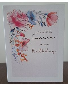 Cousin Birthday Card For Female. 19x13cm