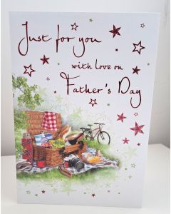 Father's Day Card. Hamper Picnic Design. 23x15cm