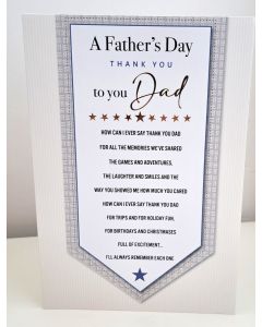 Father's Day Sentimental Card For Dad. 23x15cm