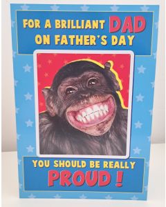 Father's Day Card For Dad. Humour Design. 23xc15cm
