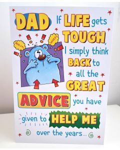 Dad Father's Day Card. Humour Design. 23x15cm