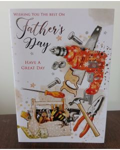 Father's Day Card. Handyman Design. 19x13xm