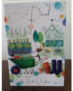 Father's Day Card. Gardening Design. 23x15cm