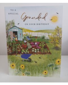 Grandad Birthday Card. Garden Themed. 19x13cm