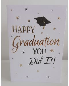 Happy Graduation You Did IT! Card For Male or Female. 19x13cm