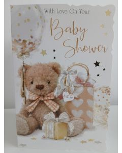 Baby Shower Card. Unisex For Boy Or Girl. 23x15cm