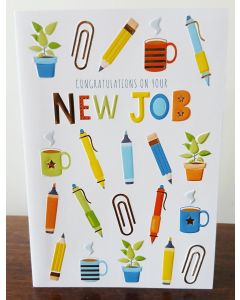 Congratulations On Your New Job Card. 19x13cm