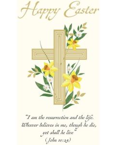 Happy Easter Card. Religious 19x13cm