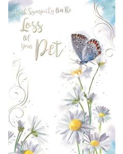 Loss Of Your Pet Sympathy Card. 19x13cm