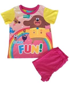 Hey Duggee Girls Short Shortie Summer Pyjama Set. Ages 18 Months To 5 Years