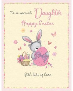To A Special Daughter Happy Easter Card. 19x13cm