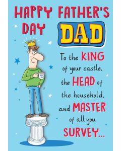 Father's Day Card For Dad. Humour Design. 23x15cm