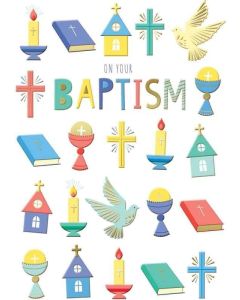 On Your Baptism Card. 19x13cm
