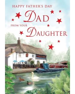 Father's Dad Card. Dad From Daughter. 23x15cm