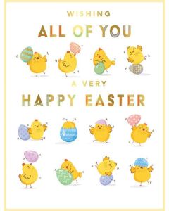 Wishing All Of You A Happy Easter Card. 19x13cm